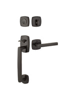 Emtek Urban Modern Sectional Brass Tubular Entry set with Athena Lever