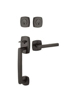 Emtek Urban Modern Sectional Brass Tubular Entry set with Luzern Lever