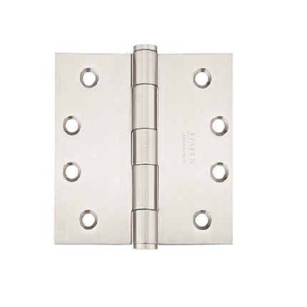 Emtek Residential Duty Hinges Stainless Steel, Plain Bearing Square Corner