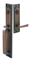 Emtek Arts & Crafts Full Length Brass Tubular Entry set with Helios Lever
