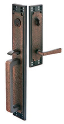 Emtek Arts & Crafts Full Length Brass Tubular Entry set with Verve Knob