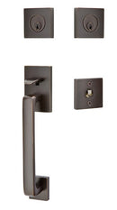 Emtek Baden Brass Tubular Entry set with Astoria Glass Knob