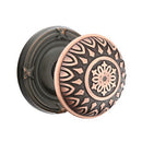 Emtek Lancaster Knob Concealed Screws With Ribbon & Reed Rosette