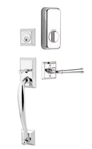 Emtek Single Cylinder Franklin Handleset EMPowered Motorized Smart Lock Upgrade With Arts & Crafts Lever