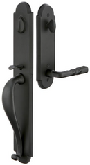 Emtek Greeley Tubular Handleset with Mariposa Lever
