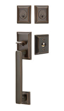 Emtek Hamden Brass Tubular Entry set with Verve Knob