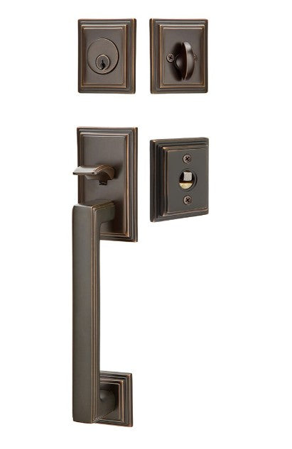 Emtek Hamden Brass Tubular Entry set with Spoke Knob