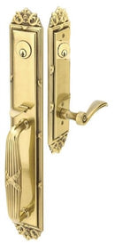 Emtek Imperial Brass Tubular Entry set with Windsor Glass Knob