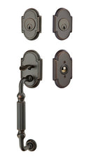 Emtek Knoxville Brass Tubular Entry set with Hammered Egg Knob