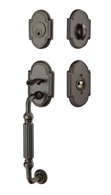 Emtek Knoxville Brass Tubular Entry set with Spoke Knob