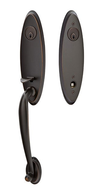 Emtek Marietta Brass Tubular Entry set with Spoke Knob