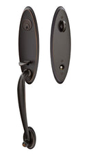 Emtek Marietta Brass Tubular Entry set with Breslin Lever