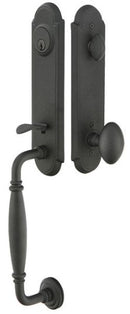 Emtek Wrought Steel Monolithic Normandy  Grip Tubular Handleset with Lafayette lever