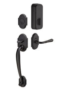 Emtek Single Cylinder Nashville Handleset EMPowered Motorized Smart Lock Upgrade With Spoke Knob