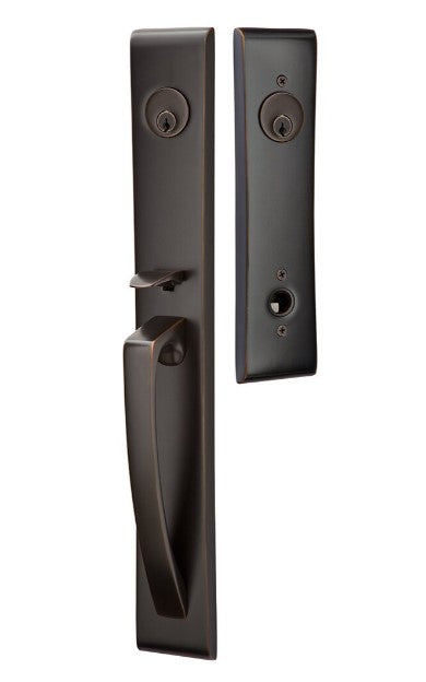Emtek Orion Brass Tubular Entry set with Spoke Knob