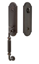 Emtek Orleans Brass Tubular Entry set with Athena Lever