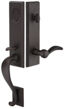 Emtek Rectangular Monolithic Tubular Handleset with Winchester Knob