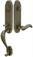 Emtek Remington Tubular Handleset with Lowell Glass Knob