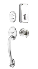 Emtek Single Cylinder Saratoga Handleset EMPowered Motorized Smart Lock Upgrade With Luzern Lever