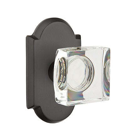 Emtek Modern Square Glass Knob Concealed Screws with