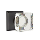 Emtek Modern Square Glass Knob Concealed Screws with