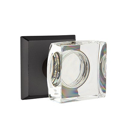 Emtek Modern Square Glass Knob Concealed Screws with