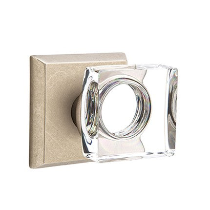 Emtek Modern Square Glass Knob with