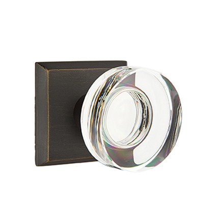 Emtek Modern Disc Glass Knob Concealed Screws with