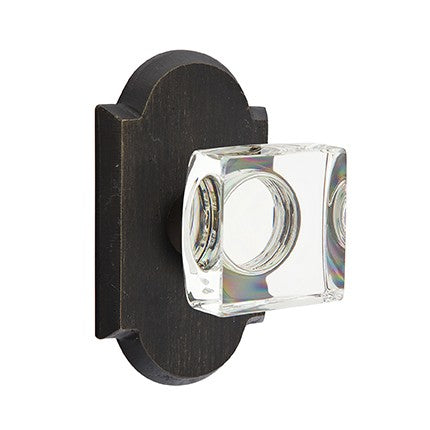 Emtek Modern Square Glass Knob Concealed Screws with