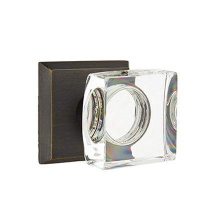 Emtek Modern Square Glass Knob with
