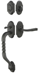 Emtek Wrought Steel Sectional San Carlos Grip Tubular Handleset with San carlos lever