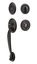 Emtek Saratoga Brass Tubular Entry set with Lowell Glass Knob