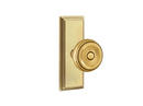 Emtek Waverly Knob Concealed Screws With 7” Wilshire SidePlate