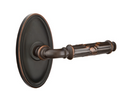 Emtek Ribbon & Reed Lever Concealed Screws with Oval Rosette