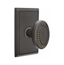 Emtek Beaded Egg Knob With Rectangular Rosette