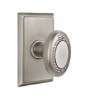 Emtek Beaded Egg Knob With Rectangular Rosette