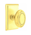 Emtek Beaded Egg Knob With Rectangular Rosette