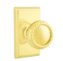 Emtek Rope Knob With Rectangular Rosette