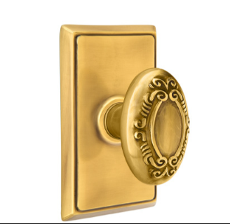 Emtek Victoria Knob With Rectangular Rosette