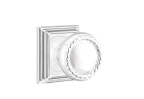 Emtek Rope Knob With Wilshire Rosette