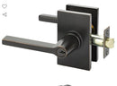 Emtek Helios Key In Lever Lockset Dummy, Pair with modern rectangular Rosette