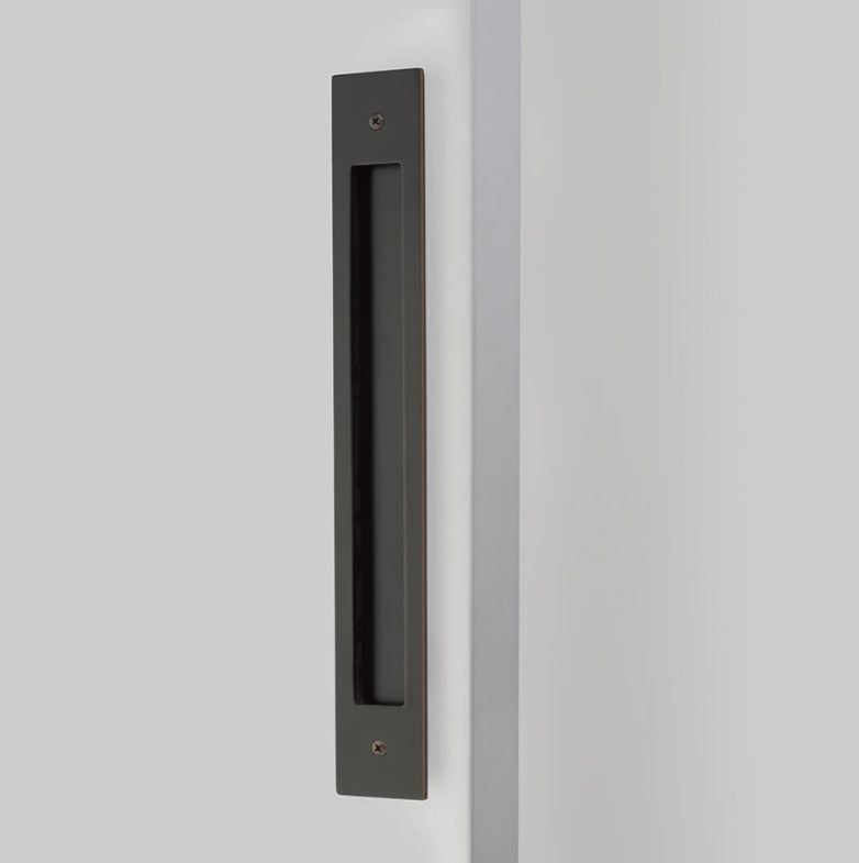 Emtek Modern Rectangular Flush Pulls For 12" C-to-C Appliance Pull