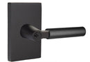 Emtek Hercules Key In Lever Lockset Dummy, Pair with modern rectangular Rosette
