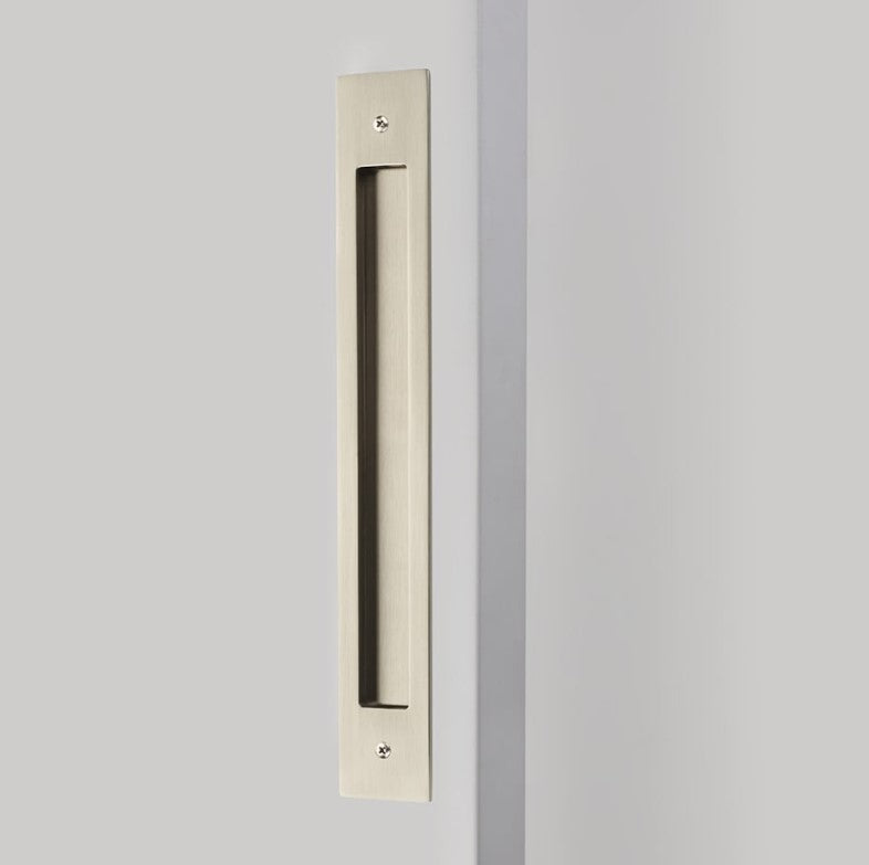 Emtek Modern Rectangular Flush Pulls For 12" C-to-C Appliance Pull