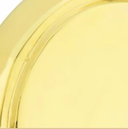 EMTEK Modern Brass Ice White Knob with Neos Rosette