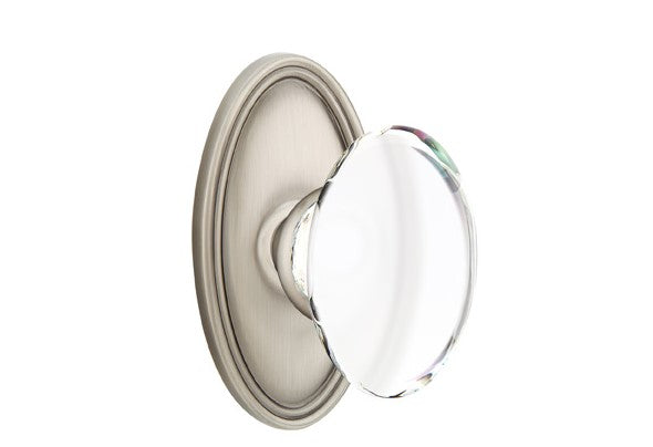 Emtek Hampton Knob Concealed Screws With Oval Rosette