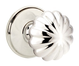 Emtek Melon Knob Concealed Screws With Watford Rosette
