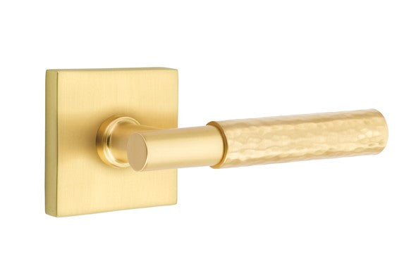 Emtek Select T-BAR Hammered Lever Concealed Screws with Square Rosette