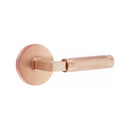 Emtek Select L-Square Knurled Lever Concealed Screws with Disk Rosette