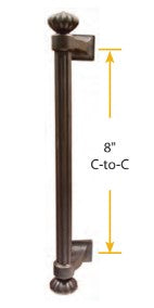 Emtek Lost Cast Wax Bronze Column 8" Pull